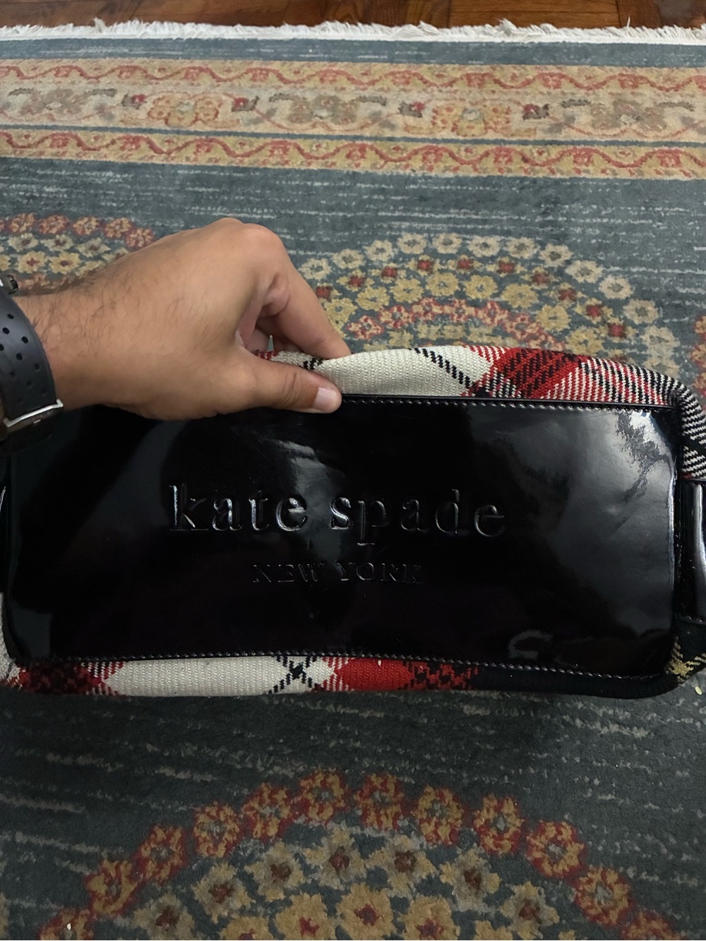 kate spade Stevie Check Wool Bag - Picture 6 of 6